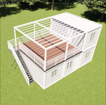 20ft Flat Pack Container House für Wohnen und Lagern mit leichter Stahlstruktur